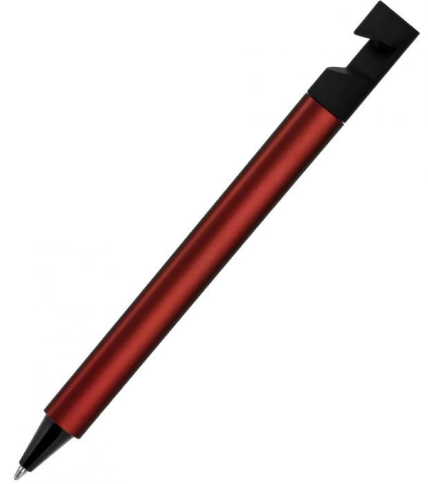 Ручка шариковая N5 с подставкой для смартфона, бордовый