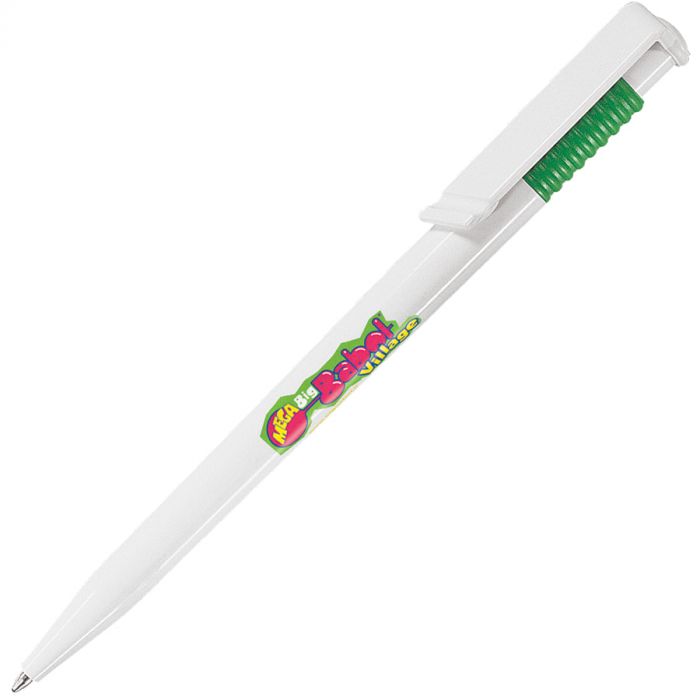 Ручка шариковая OCEAN, зеленый, белый