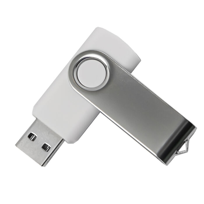 USB flash-карта Dot (8Гб), белый, серебристый