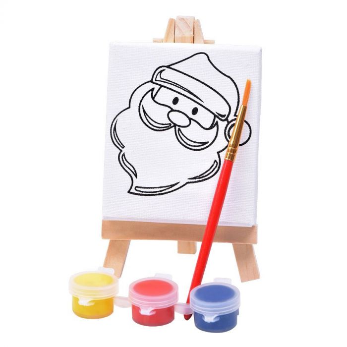 Набор для раскраски Дед Мороз:холст, белый