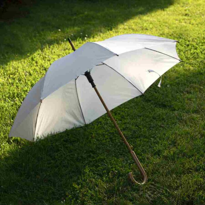 Зонт-трость механический, белый
