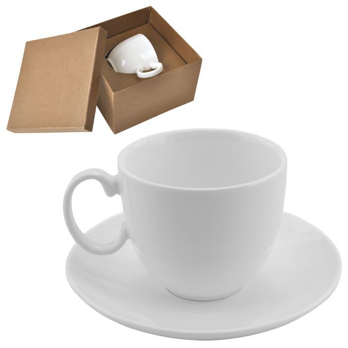Чайная пара Романтика в подарочной упаковке, белый