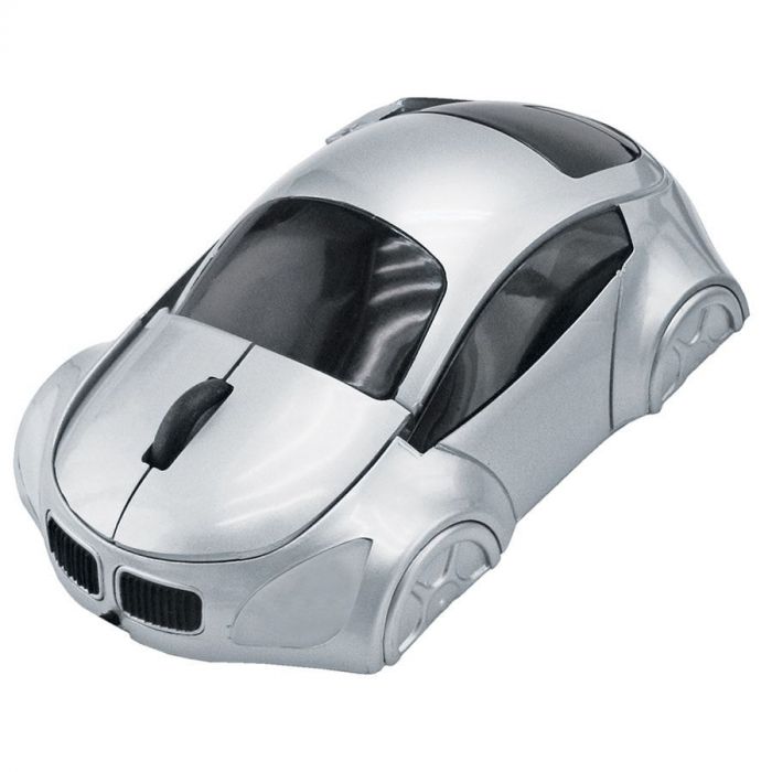 Мышь компьютерная оптическая Автомобиль, серебристый