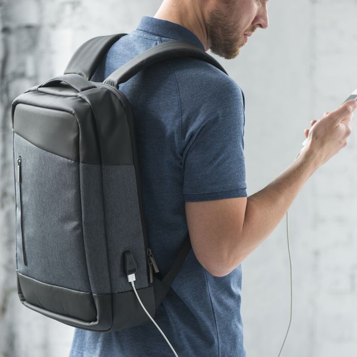 Рюкзак-сумка HEMMING c RFID защитой, темно-серый, черный