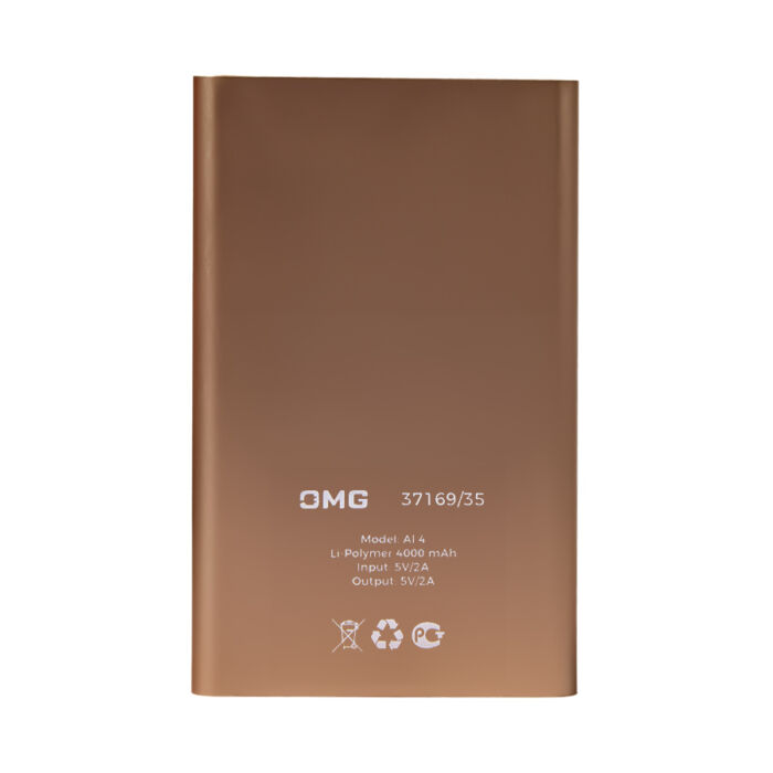 Универсальный аккумулятор OMG Al 4 (4000 мАч), золотистый