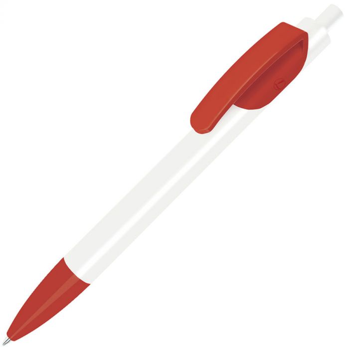Ручка шариковая TRIS, белый, красный