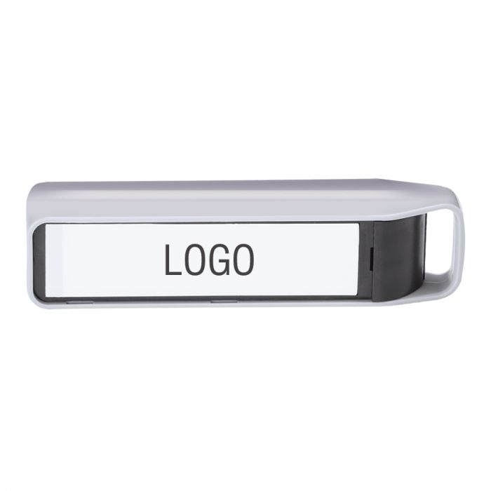 Универсальное зарядное устройство с подсветкой логотипа LOGO (2200mAh), серебристый