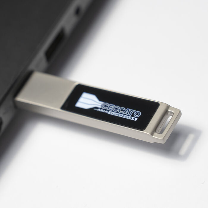 USB flash-карта LED с белой подсветкой (8Гб), серебристый