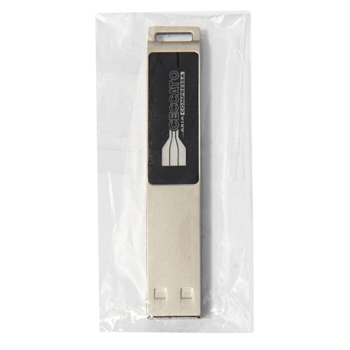 USB flash-карта LED с белой подсветкой (32Гб), серебристый