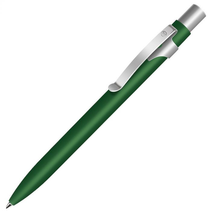 Ручка шариковая ALPHA, зеленый, серебристый