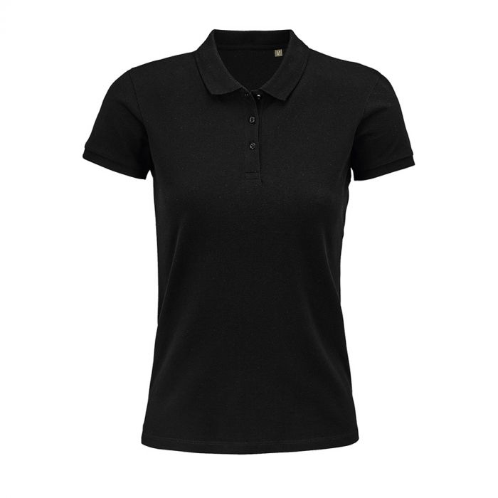 Рубашка поло женская PLANET WOMEN 170 из органического хлопка, черный