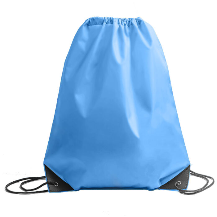 Рюкзак мешок с укреплёнными уголками BY DAY, голубой