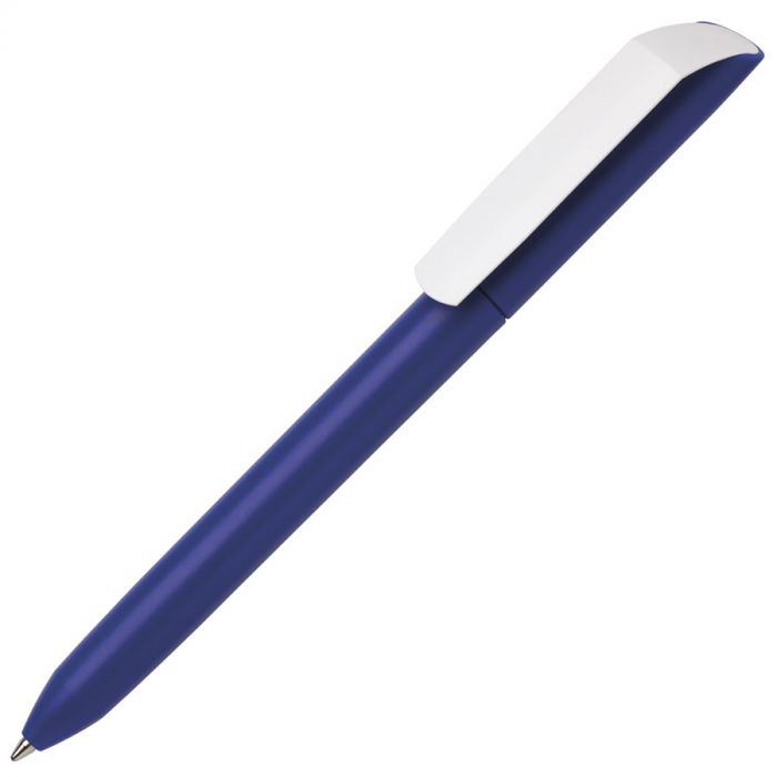 Ручка шариковая FLOW PURE с белым клипом, синий