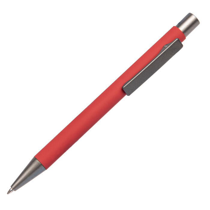Ручка шариковая FACTOR, красный, серый