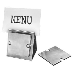 Набор Dinner:подставка под кружку/стакан (6шт) и держатель для меню, серебристый