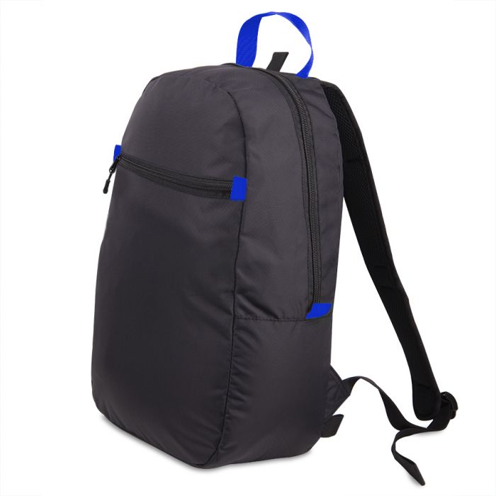 Рюкзак INTRO с ярким подкладом, синий, черный