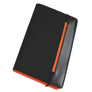 Визитница New Style на резинке (60 визиток), оранжевый, черный