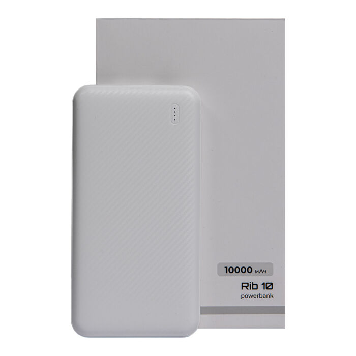 Универсальный аккумулятор OMG Rib 10 (10000 мАч), белый