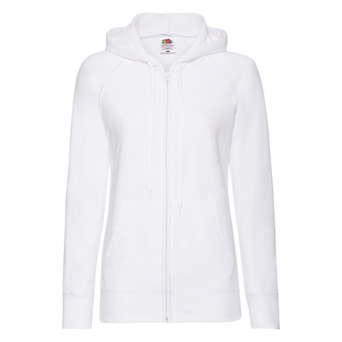 Толстовка женская без начеса LADIES LIGHTWEIGHT HOODED SWEAT 240, белый