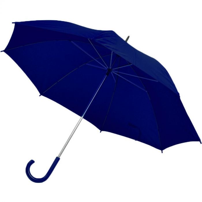 Зонт-трость с пластиковой ручкой, темно-синий