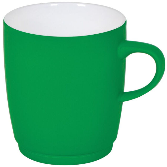 Кружка Soft с прорезиненным покрытием, зеленый
