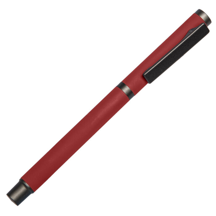 Ручка шариковая TRENDY, красный, серый