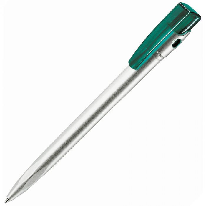 Ручка шариковая KIKI SAT, зеленый, серебристый