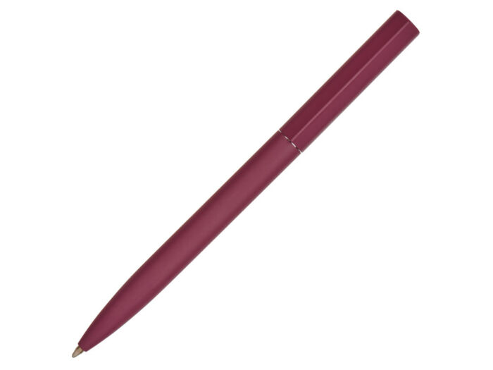 Шариковая металлическая ручка Minimalist софт-тач, бургунди