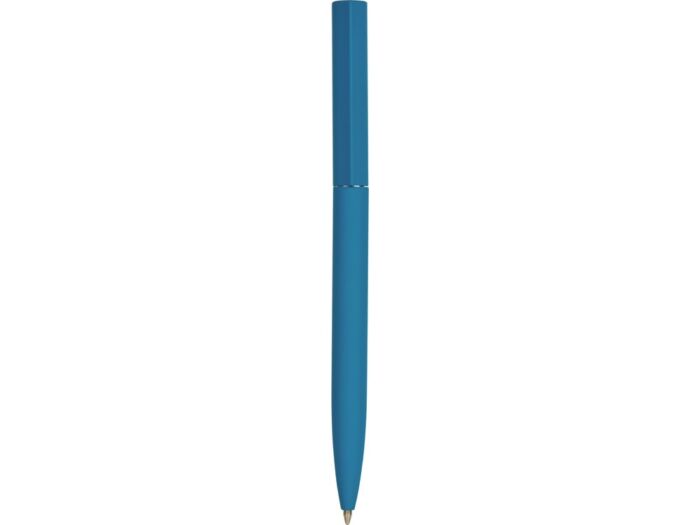 Шариковая металлическая ручка Minimalist софт-тач, морская волна