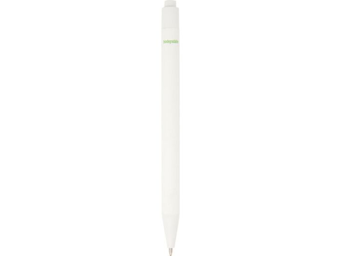 Одноцветная шариковая ручка Chartik из переработанной бумаги с матовой отделкой, белый