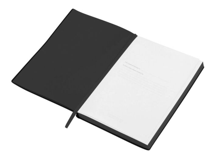 Бизнес-блокнот C1 софт-тач, гибкая обложка, 128 листов, черный