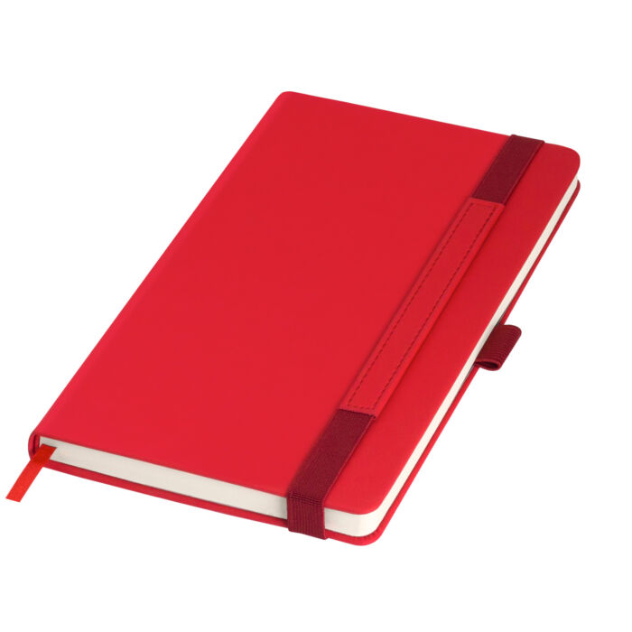 Подарочный набор Alpha, красный (ежедневник, ручка, аккумулятор)