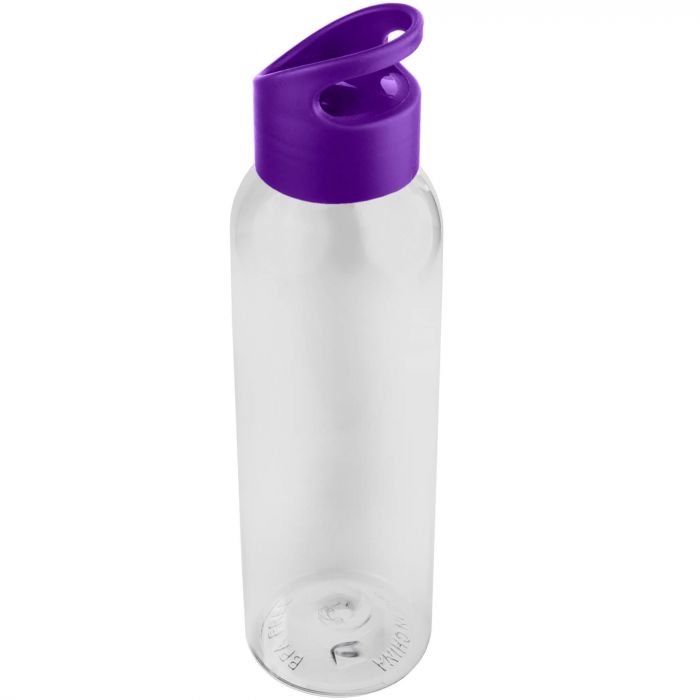 Бутылка для воды BINGO 630мл. Прозрачная с фиолетовым