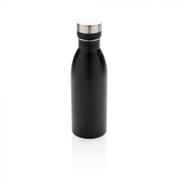 Бутылка для воды Deluxe из нержавеющей стали, 500 мл, черный