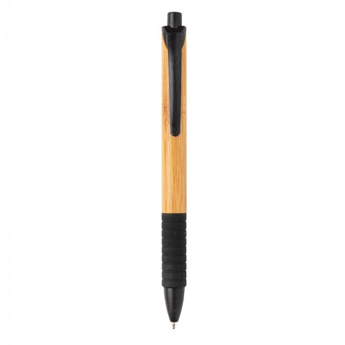 Ручка из бамбука и пшеничной соломы, черный