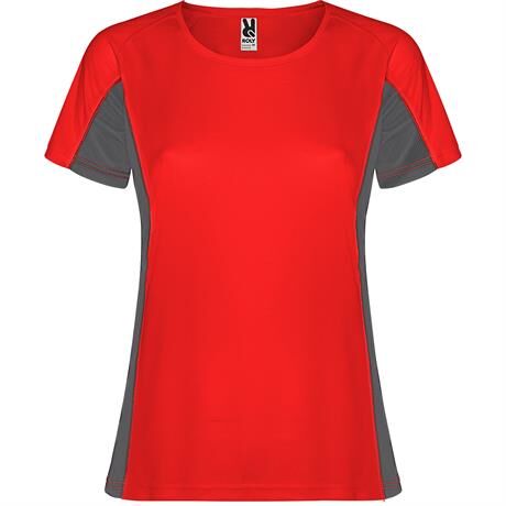 Спортивная футболка SHANGHAI WOMAN женская, КРАСНЫЙ/ТЕМНЫЙ ГРАФИТ