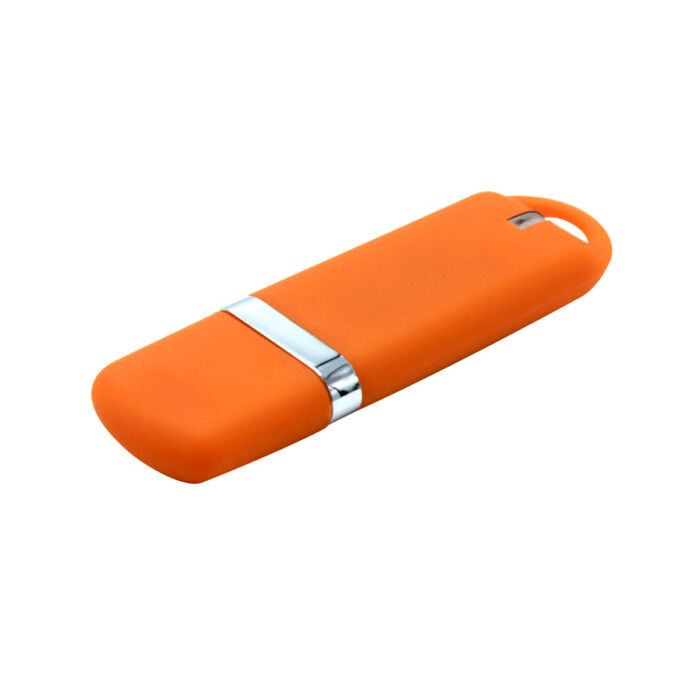 Флешка Shape с покрытием Софт Тач 16 GB, оранжевая