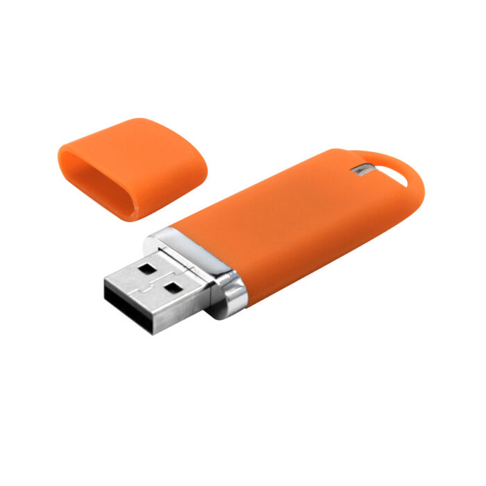 Флешка Shape с покрытием Софт Тач 16 GB, оранжевая
