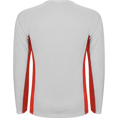 Спортивная футболка SHANGHAI L/S мужская, БЕЛЫЙ/КРАСНЫЙ