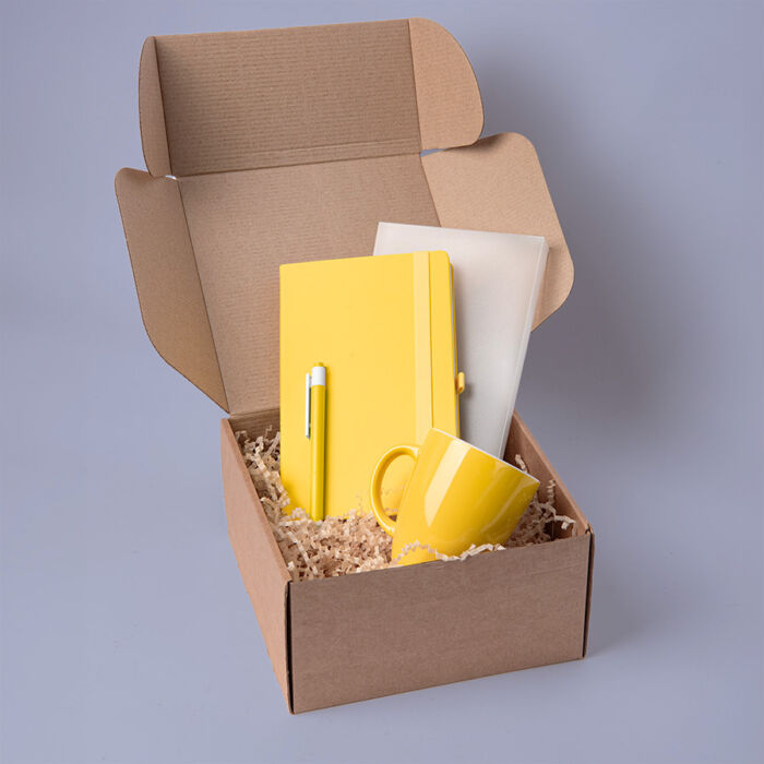 Подарочный набор JOY: блокнот, желтый