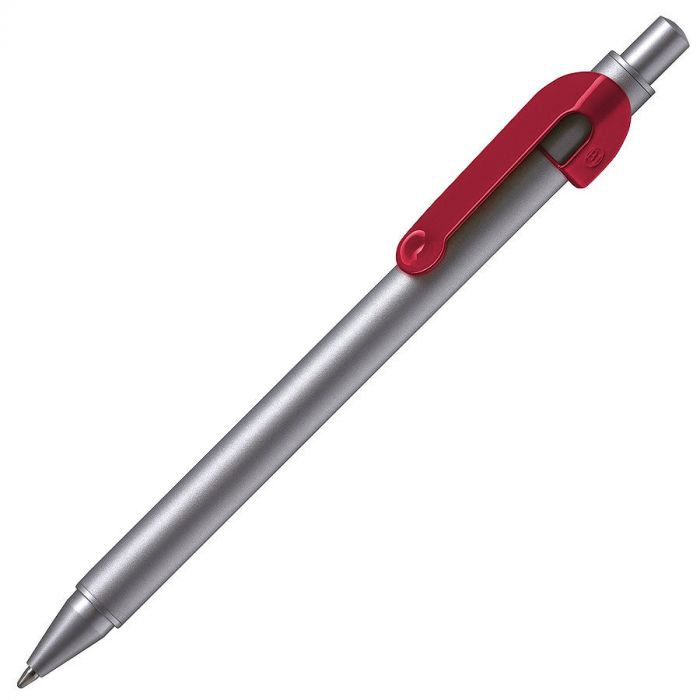 Ручка шариковая SNAKE, красный, серебристый