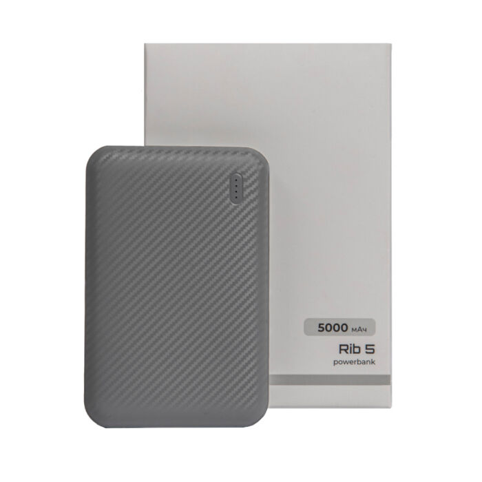 Универсальный аккумулятор OMG Rib 5 (5000 мАч), серый