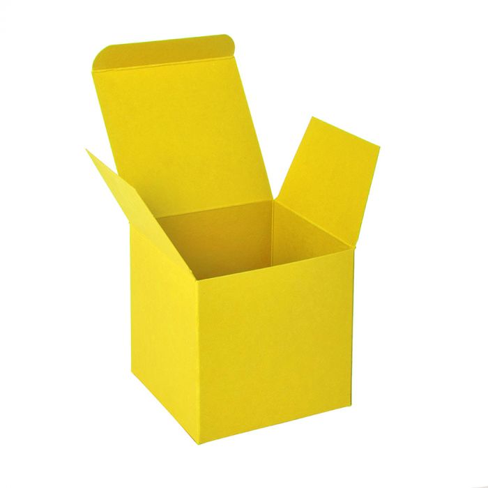 Коробка подарочная CUBE размер 9 x 9 x 9 см, желтый