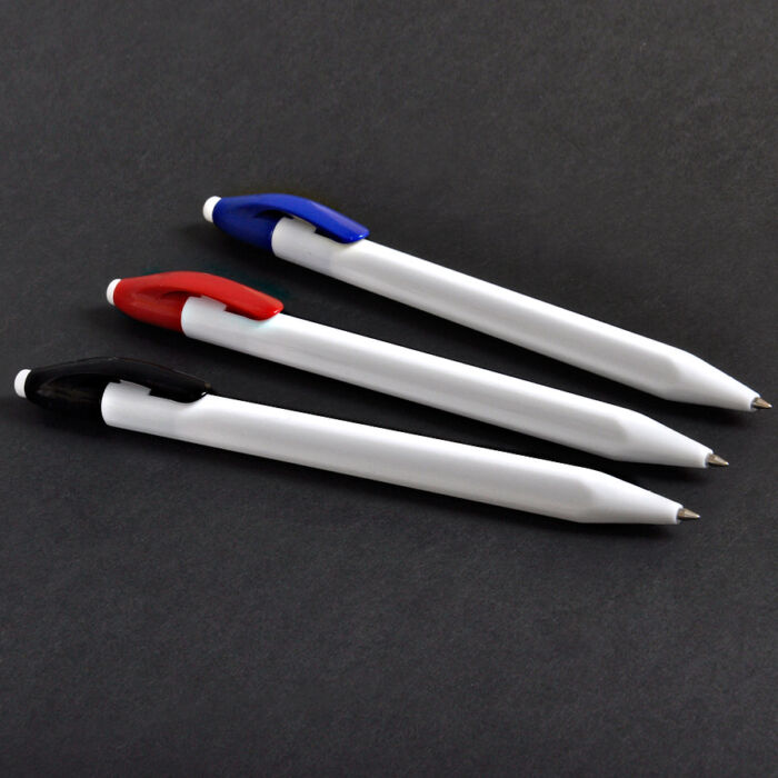 Ручка шариковая N1, белый, черный