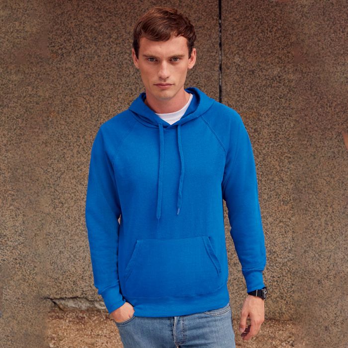 Толстовка без начеса LIGHTWEIGHT HOODED SWEAT 240, красный