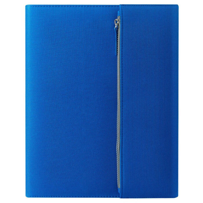 Папка А4 PATRIX с блокнотом и карманом на молнии, синий