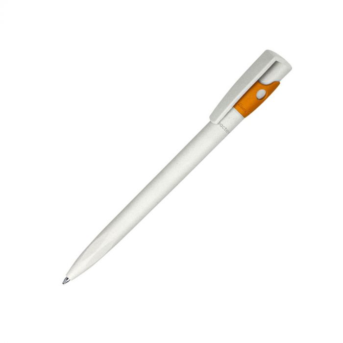 Ручка шариковая KIKI EcoLine SAFE TOUCH, белый, оранжевый