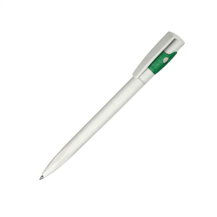 Ручка шариковая KIKI EcoLine SAFE TOUCH, белый, зеленый