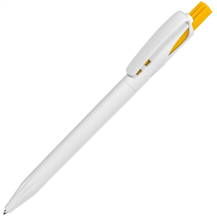 Ручка шариковая TWIN WHITE, белый, ярко-желтый
