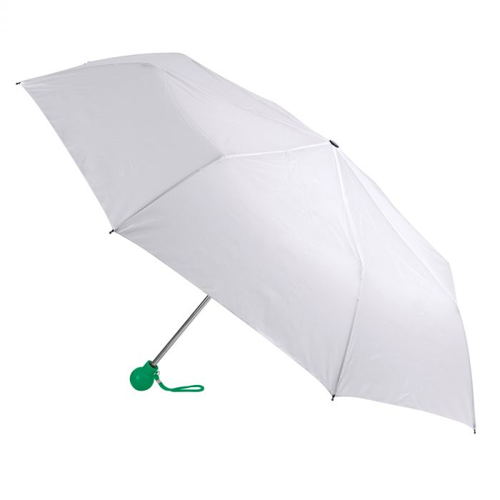 Зонт складной FANTASIA, белый, зеленый